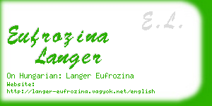 eufrozina langer business card
